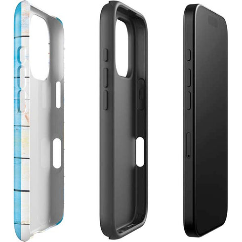 Chicago Flag Light Wood iPhone 16 Pro Impact Case